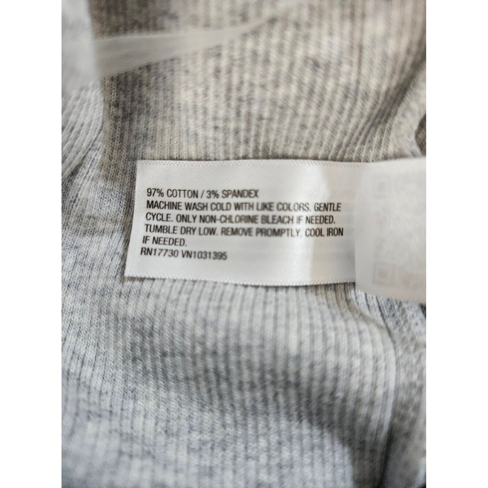 Universal Thread Gray Scoop Neck Short Sleeve Ribbed Top - Picture 6 of 6